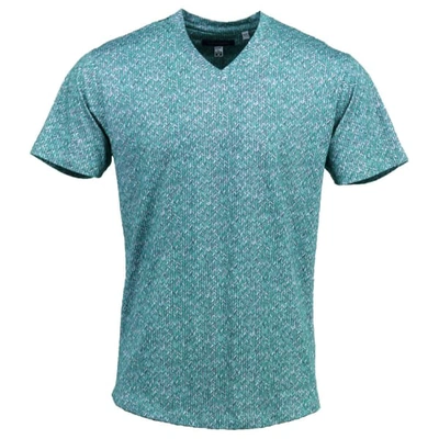 Lords Of Harlech Maze V-neck In Chevron Teal