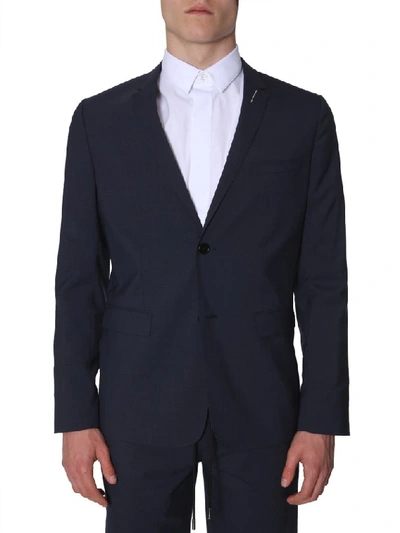 Dior Homme Single Breasted Jacket In Blue