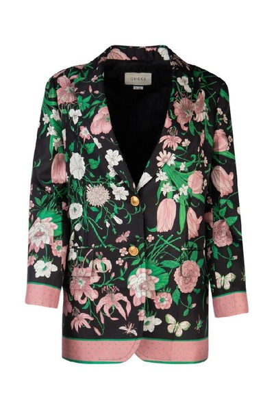 Gucci Flora Printed Jacket In Multi
