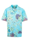 GUCCI GUCCI OVERSIZED FLORAL PAPER EFFECT SHIRT