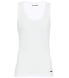 Jil Sander Plus Logo-print Scoop-neck Tank Top In White