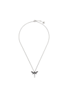 Anapsara 18kt White Gold Dragonfly Diamond Necklace In White Gold