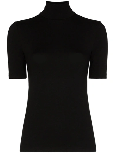 Wolford Black Aurora T-shirt In 7005 Black