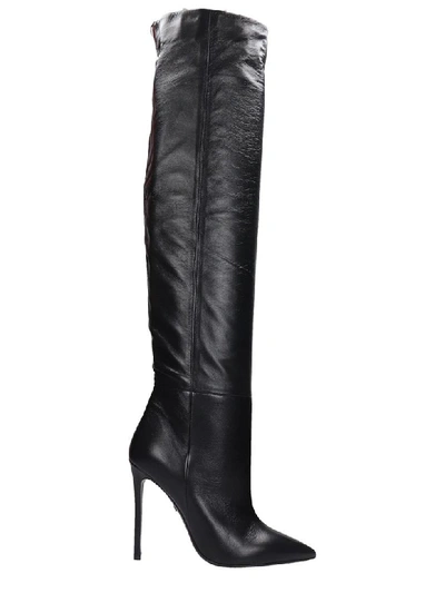 Greymer Boots In Black Leather