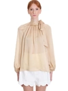 ZIMMERMANN BLOUSE IN BEIGE SILK,11165316