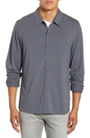 Paige Stockton Slim Fit Long Sleeve Jersey Sport Shirt In Wild Grey