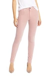 Ag The Farrah High Waist Velvet Jeans In French Rose