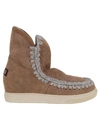 MOU MOU WOMEN'S BEIGE LEATHER ANKLE BOOTS,FW131000ADKST 38