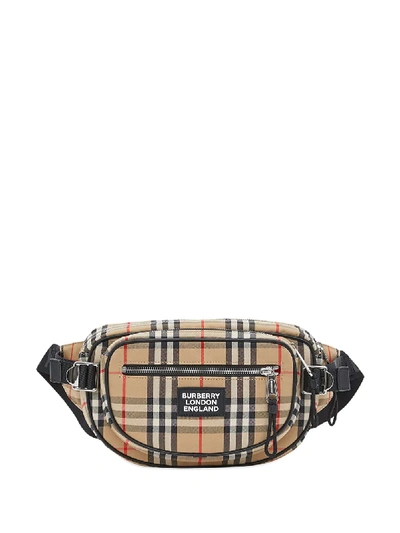 Burberry Medium Vintage Check Belt Bag In Beige