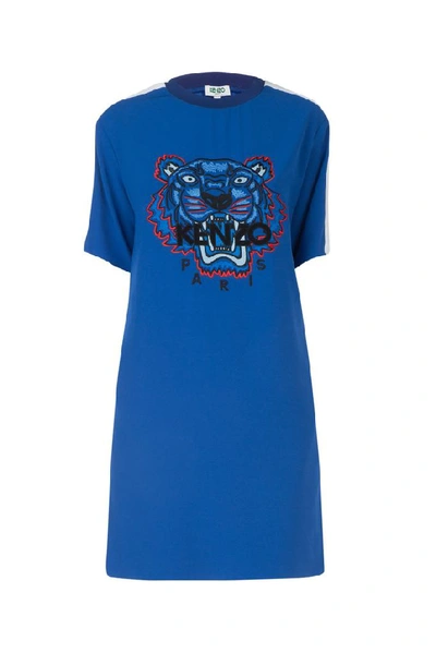 Kenzo T-shirt Con Tigre In Blue