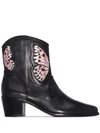SOPHIA WEBSTER SHELBY 50MM BUTTERFLY ANKLE BOOTS