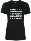 KARL LAGERFELD LOGO ADDRESS T-SHIRT