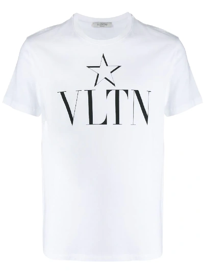 Valentino Vltn Star Print T In White
