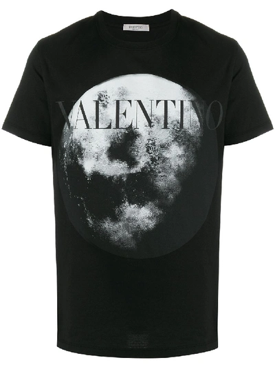 Valentino Moon Dust Print T-shirt In Black