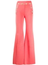 BALMAIN HIGH-WAISTED FLARED TROUSERS