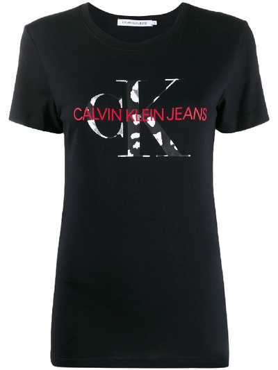 Calvin Klein Jeans Est.1978 Logo Print T In Black