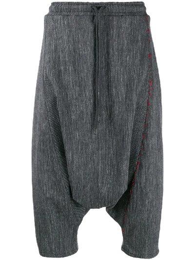 Alchemy Drop Crotch Bermuda Shorts In Grey