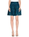 Pinko Mini Skirts In Deep Jade