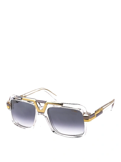 Cazal Gold-tone Detailed Transparent Sunglasses