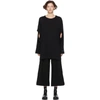 REGULATION YOHJI YAMAMOTO REGULATION YOHJI YAMAMOTO BLACK R-LS HOLE OPEN T-SHIRT