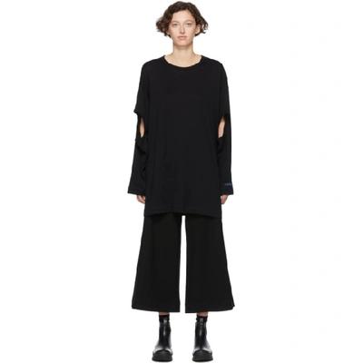 Regulation Yohji Yamamoto Black R-ls Hole Open T-shirt In 2 Black