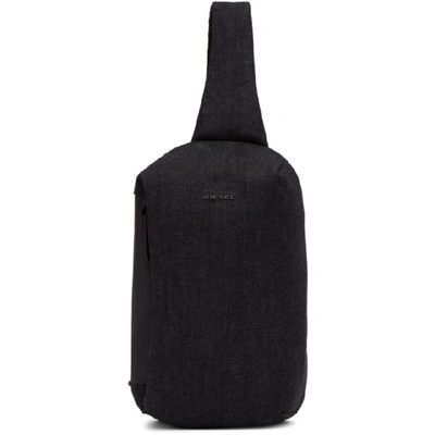 Diesel Black And Indigo Denim D-subtoryal Mono Backpack In H6488 Black