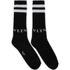 VALENTINO VALENTINO BLACK AND GREY VALENTINO GARAVANI VLTN SOCKS