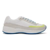 APC A.P.C. WHITE AND YELLOW MARY LOW-TOP SNEAKERS