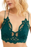 Free People Intimately Fp Adella Longline Bralette In Dk Green