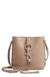 REBECCA MINKOFF MINI MEGAN STUDDED LEATHER FEED BAG,HH19HDMXB4