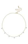 ETTIKA BLUE OPAL DISC STATION NECKLACE,N2047.BLOPL.G