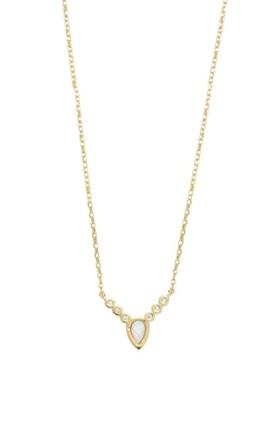 Ettika Opal & Crystal Pendant Necklace In Gold