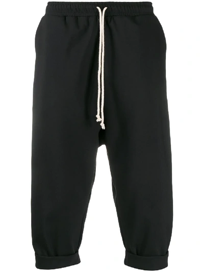 Alchemy Cropped Drawstring Trousers In Black