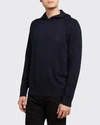 Vince Pullover Cashmere Hoodie Coastal Xl In Coastal