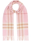 Burberry Cashmere Classic Check Scarf In Pink