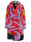 STELLA MCCARTNEY STELLA MCCARTNEY ALL TOGETHER NOW GRAPHIC PRINTED FURRY COAT