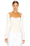 Khaite Maddy Ribbed-knit Sweater In Cream