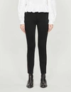 Paige Cindy Straight-leg High-rise Stretch-denim Jeans In Velvet Onyx