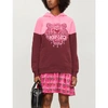 KENZO TIGER-EMBROIDERED COTTON-JERSEY HOODY