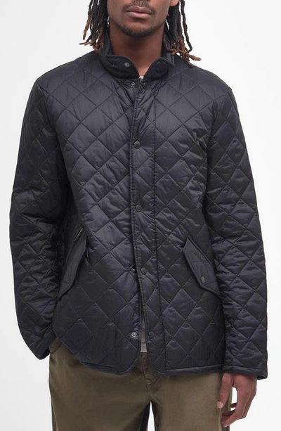 Barbour Flyweight Chelsea Quilted Jacket In Black