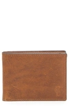 Frye Logan Slim Bi-fold Wallet In Cognac