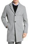 Cole Haan Regular Fit Stretch Wool Coat In Navy