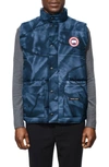 Canada Goose Freestyle Regular Fit Down Vest In Blue Abstract Camo