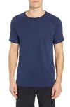 Alo Yoga The Triumph Crewneck T-shirt In Dark Navy Triblend