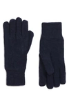 Barbour Carlton Stretch Wool Gloves In Navy