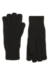 Barbour Carlton Stretch Wool Gloves In Black