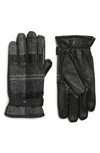Barbour Newbrough Gloves In Black /grey
