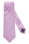 Eton Solid Silk Classic Tie In Pink