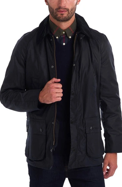 Barbour Ashby Waterproof Wax Jacket In Black