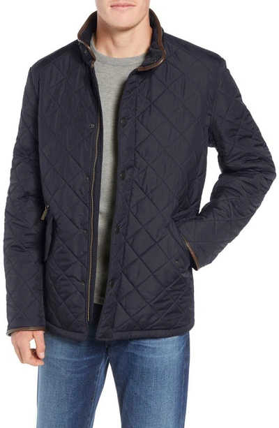 Barbour Powell Diamond Quilted Jacket In Navy